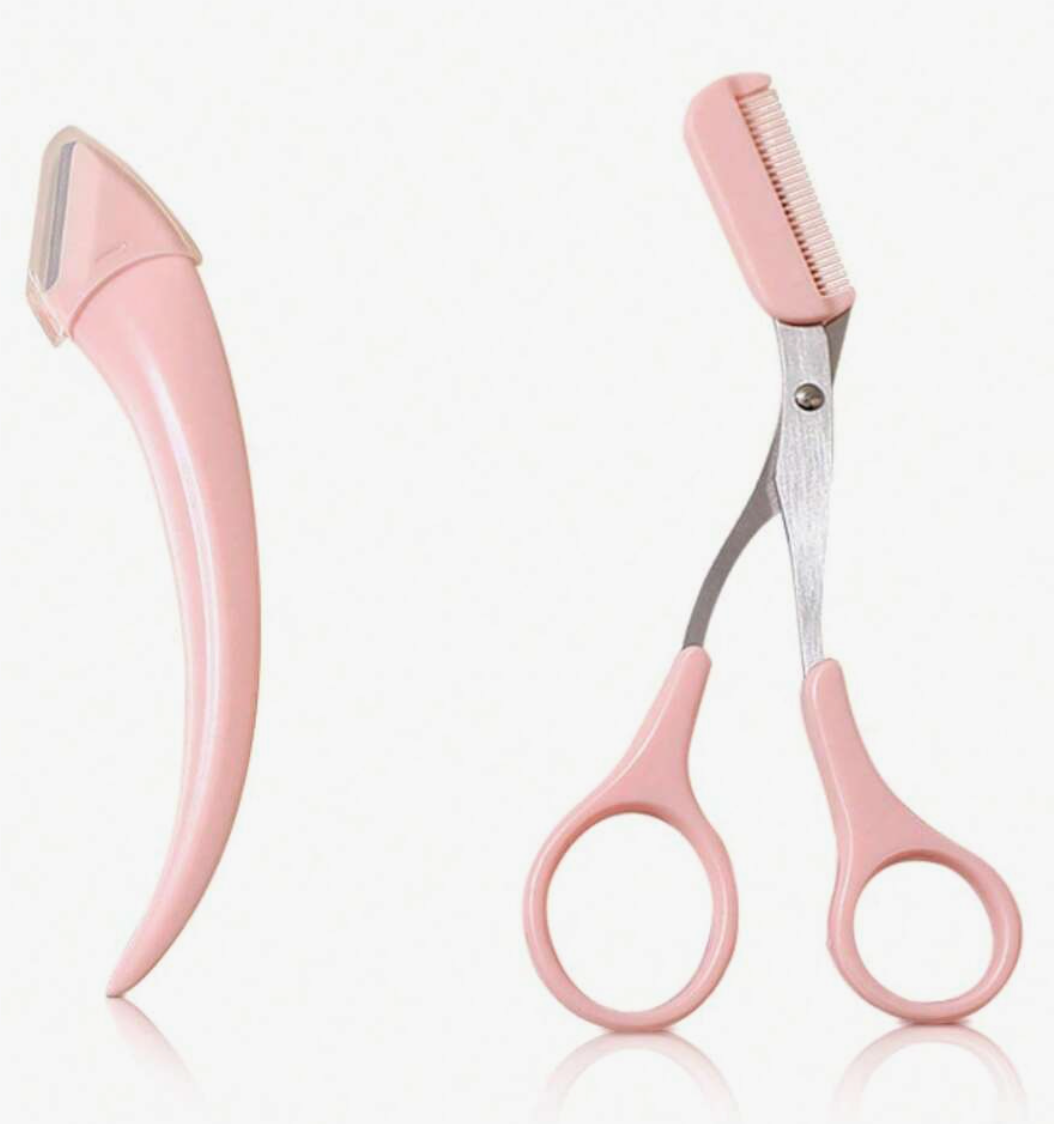 Eyebrow Scissors & Comb Grooming Set