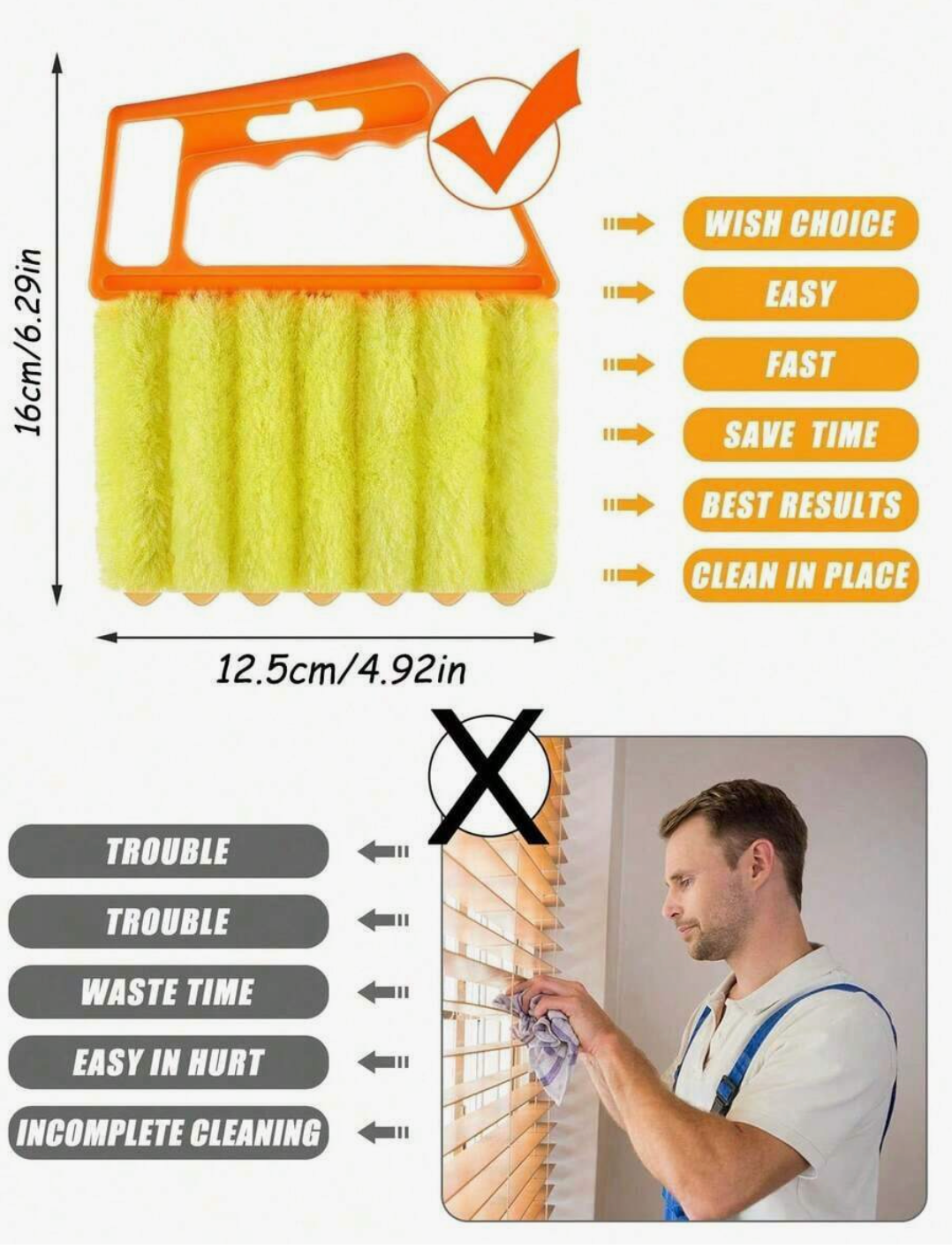 Microfiber Blind & Vent Cleaning Brush