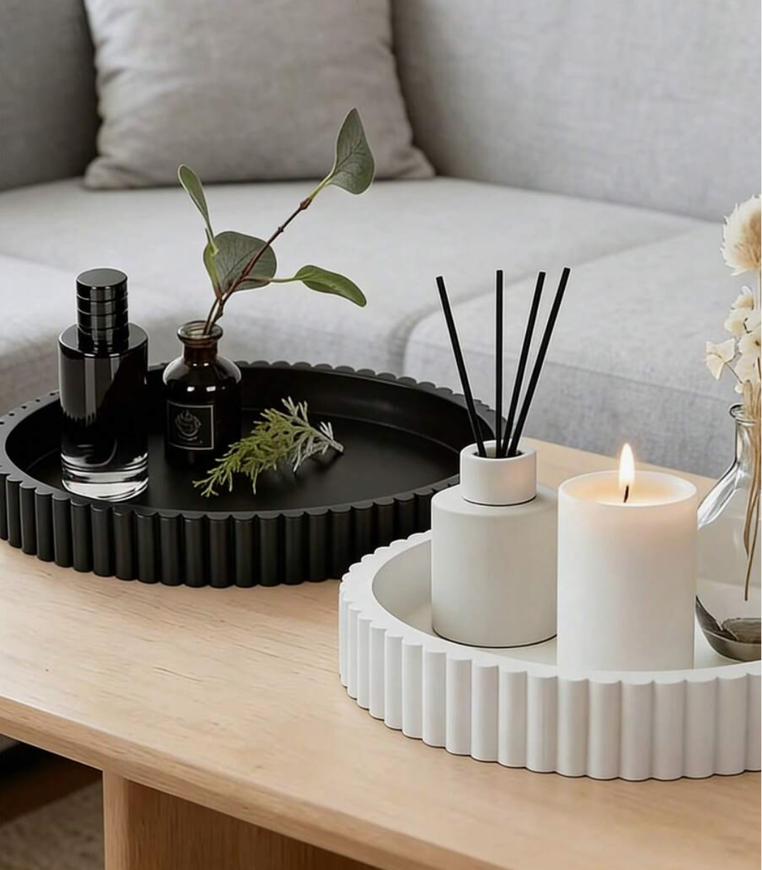 Wavy Round Jewellery & Home Storage Tray