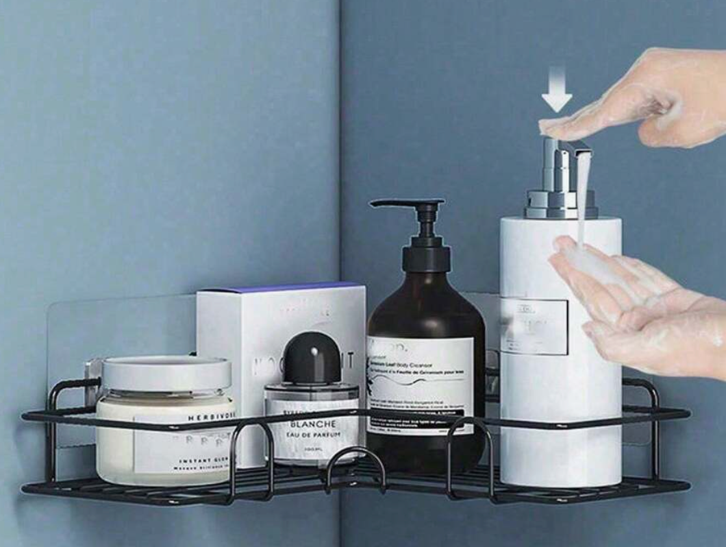 No-Drill Corner Shower & Kitchen Storage Rack