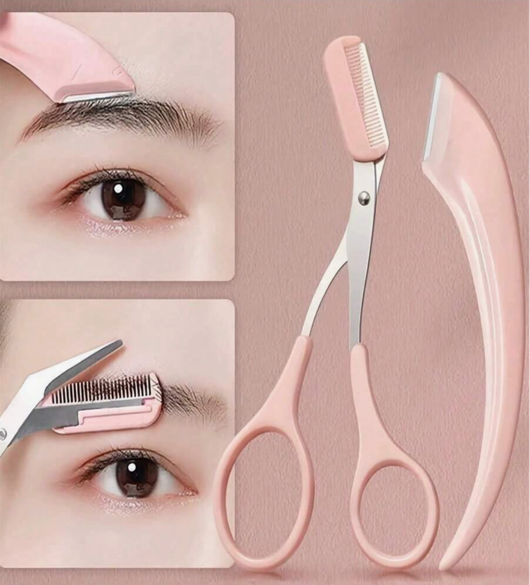 Eyebrow Scissors & Comb Grooming Set