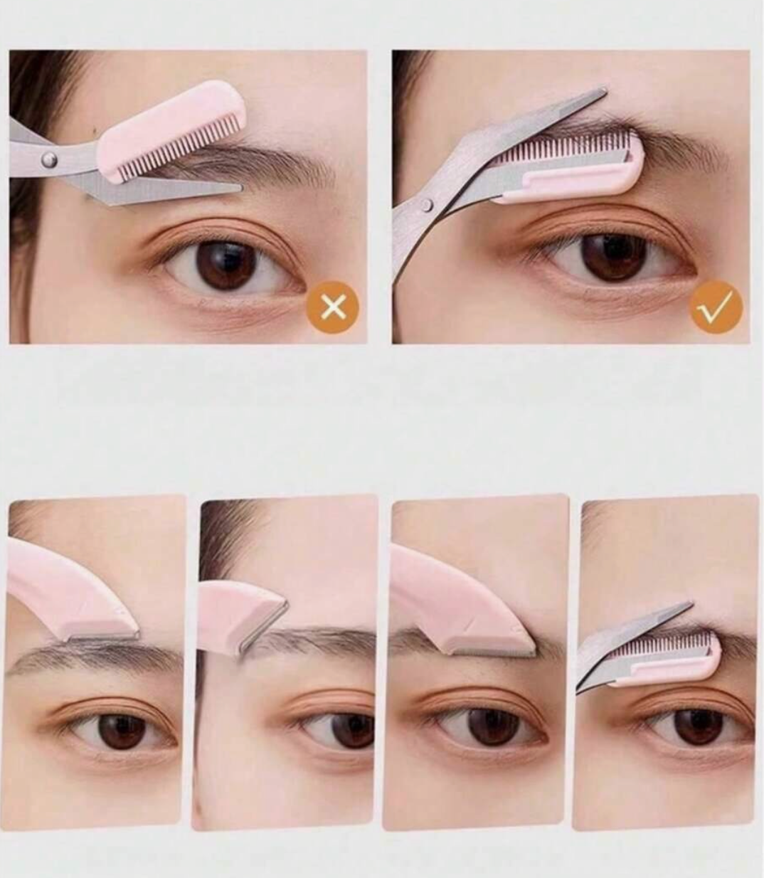 Eyebrow Scissors & Comb Grooming Set
