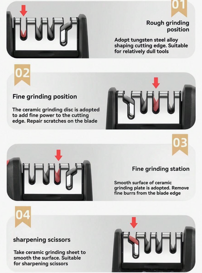4-Stage Kitchen Knife Sharpener