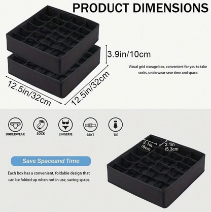 20-Compartment Underwear & Sock Drawer Organiser
