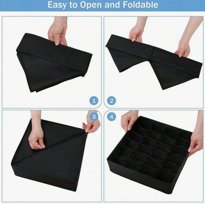 20-Compartment Underwear & Sock Drawer Organiser