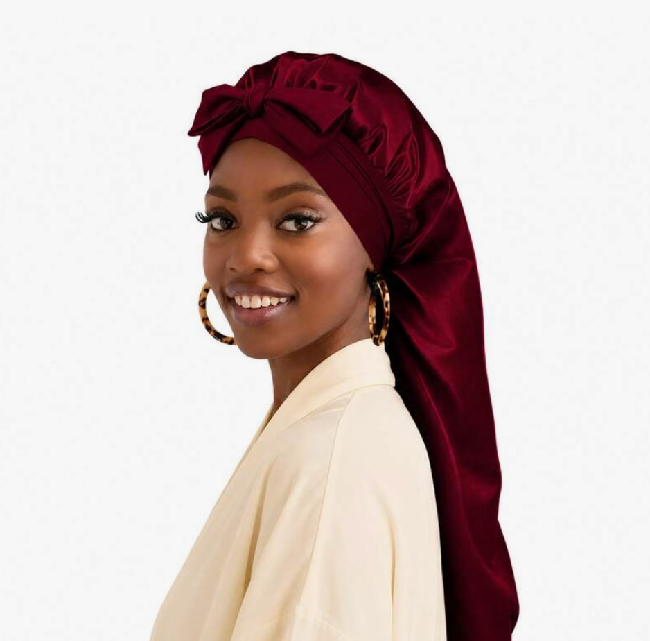 Long Satin Sleep Cap for Braids & Long Hair