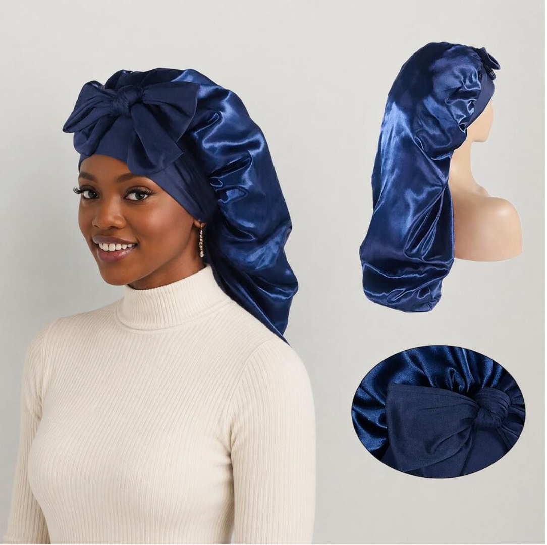 Long Satin Sleep Cap for Braids & Long Hair