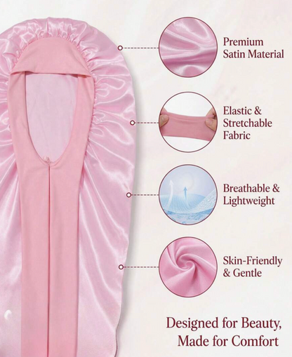 Long Satin Sleep Cap for Braids & Long Hair