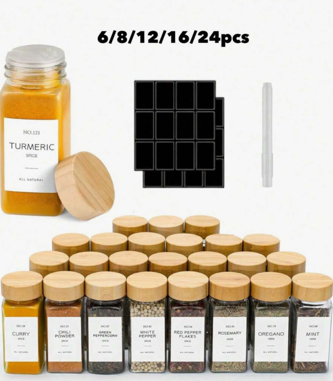 Airtight Spice Jar & Label Set