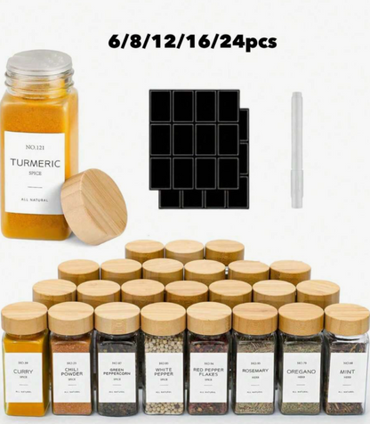 Airtight Spice Jar & Label Set