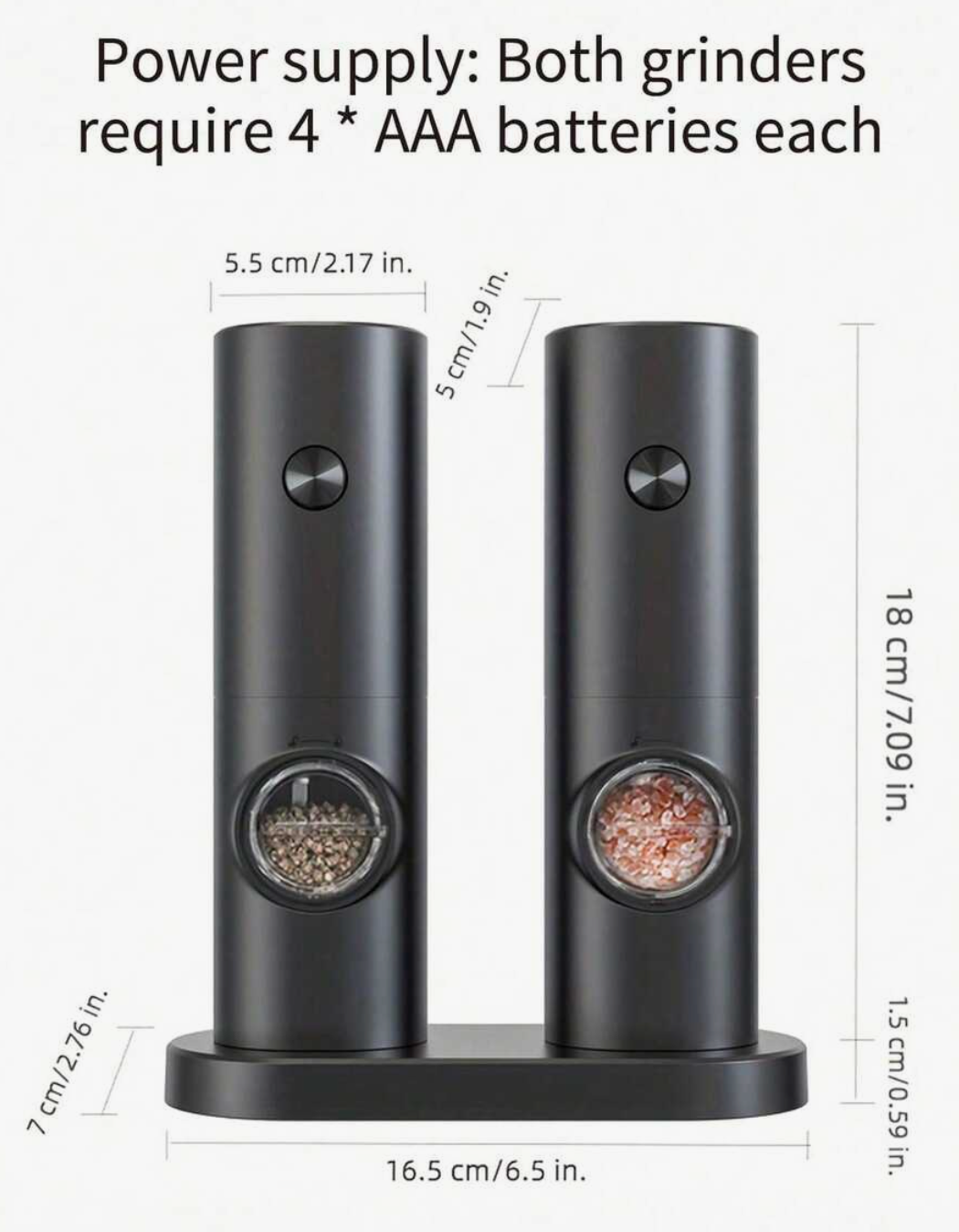 Electric Salt & Pepper Grinder – Adjustable Coarseness
