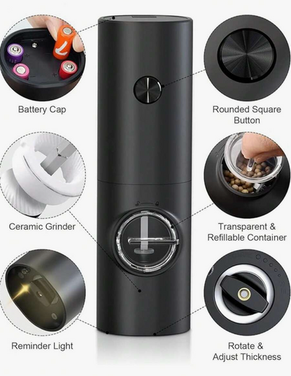 Electric Salt & Pepper Grinder – Adjustable Coarseness