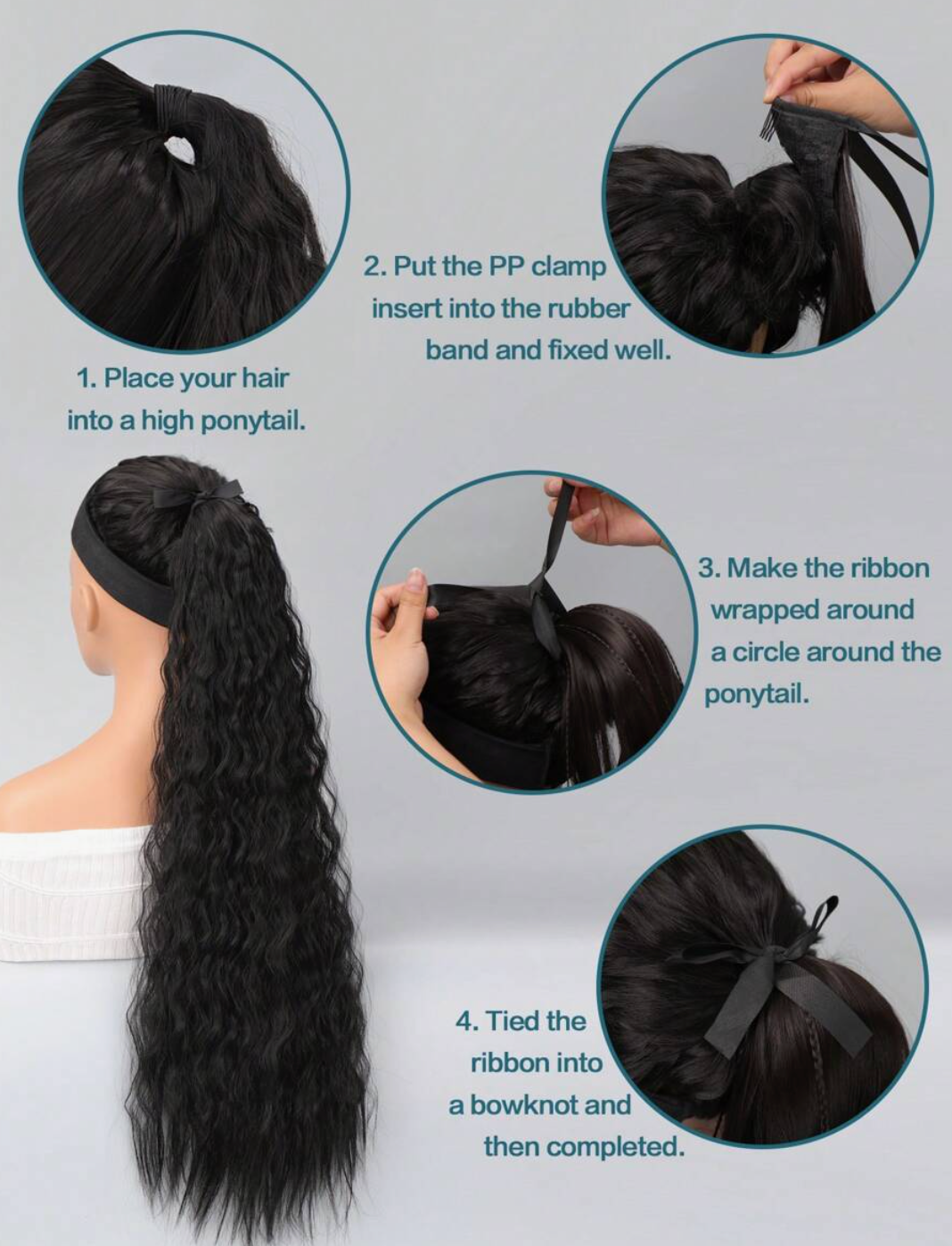 Long Curly Synthetic Hair Extensions