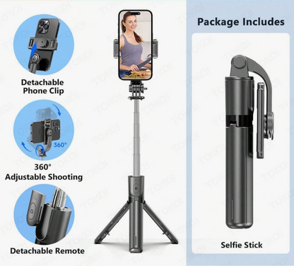 Wireless Selfie Stick Tripod with LED Light