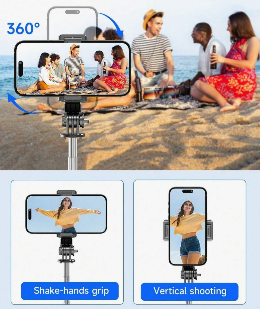 Wireless Selfie Stick Tripod with LED Light