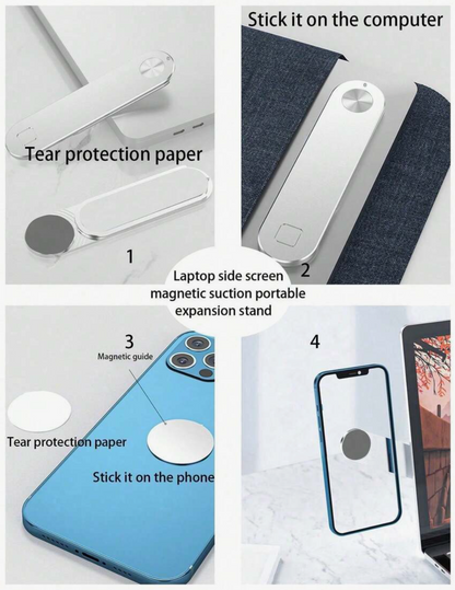Aluminum Laptop Side-Mount Phone Holder