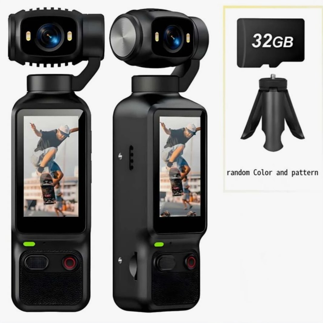 4K HD Pocket Camera with 180° Rotating Screen