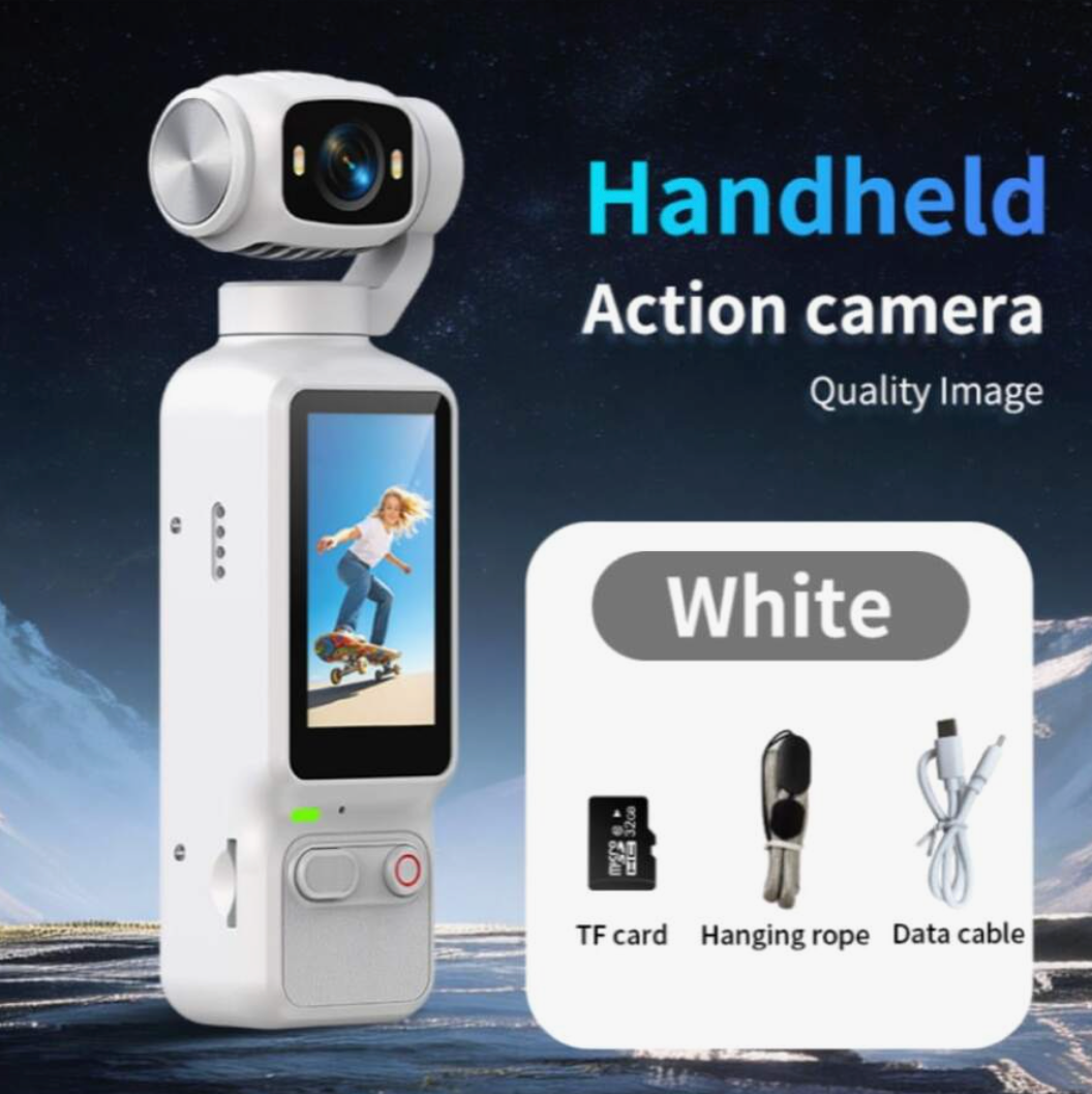 4K HD Pocket Camera with 180° Rotating Screen