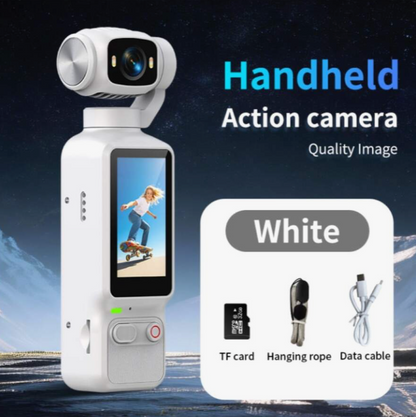 4K HD Pocket Camera with 180° Rotating Screen