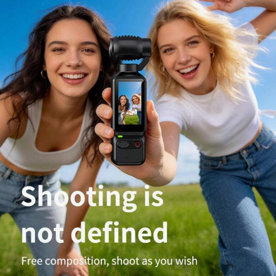 4K HD Pocket Camera with 180° Rotating Screen