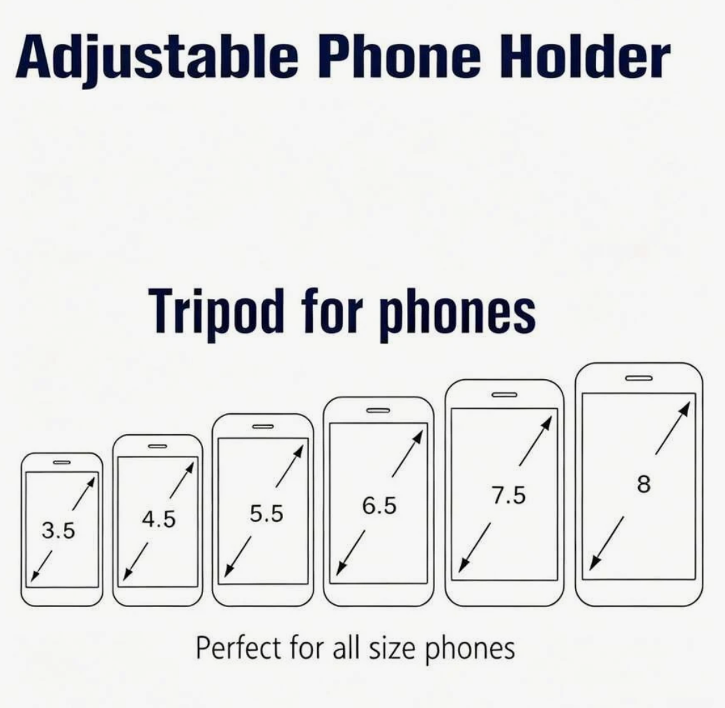 Portable Aluminum Phone & Camera Tripod