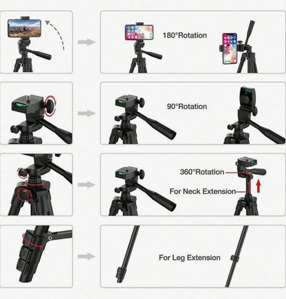 Portable Aluminum Phone & Camera Tripod