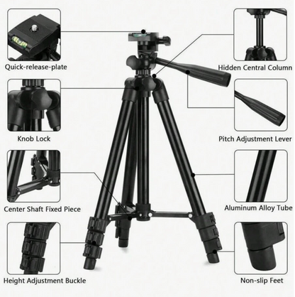 Portable Aluminum Phone & Camera Tripod