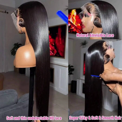 HD Transparent Lace Front Straight Wig