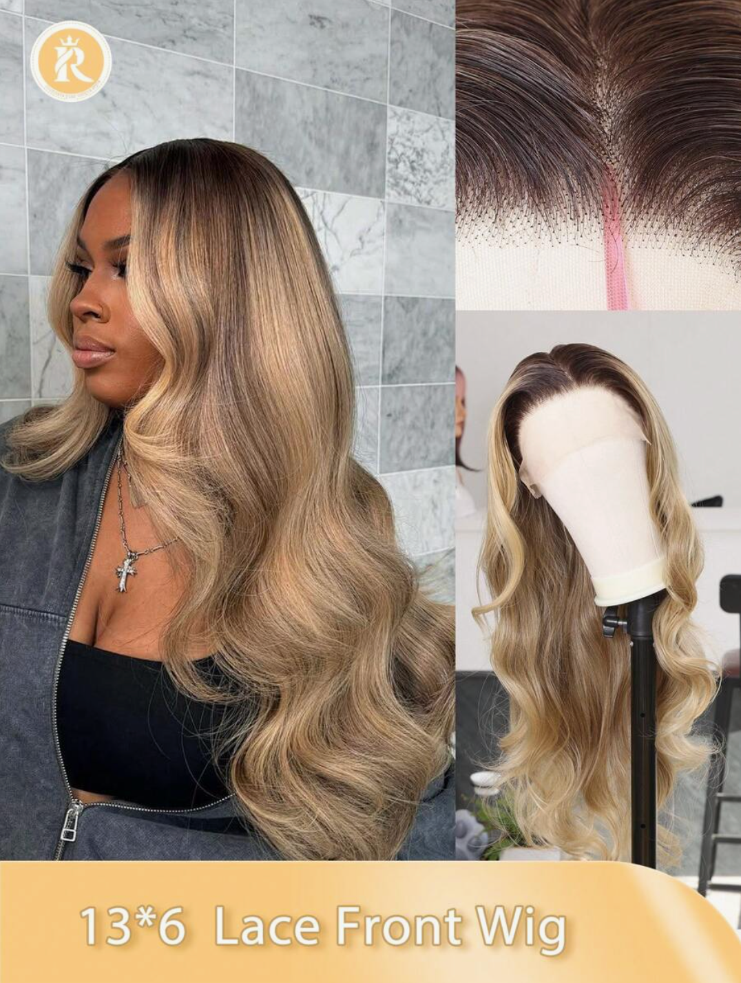 30-Inch Blonde 13×6 Lace Front Body Wave Wig