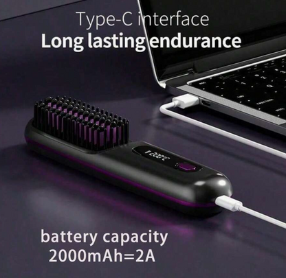 Portable Wireless Hair Straightening Comb