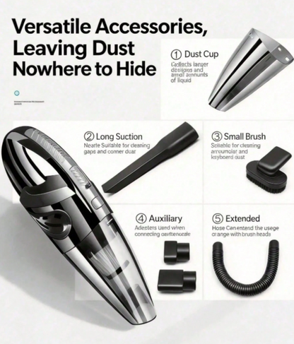 LEVIATECH Cordless Handheld Vacuum Cleaner – Rechargeable Wet & Dry Mini Vacuum