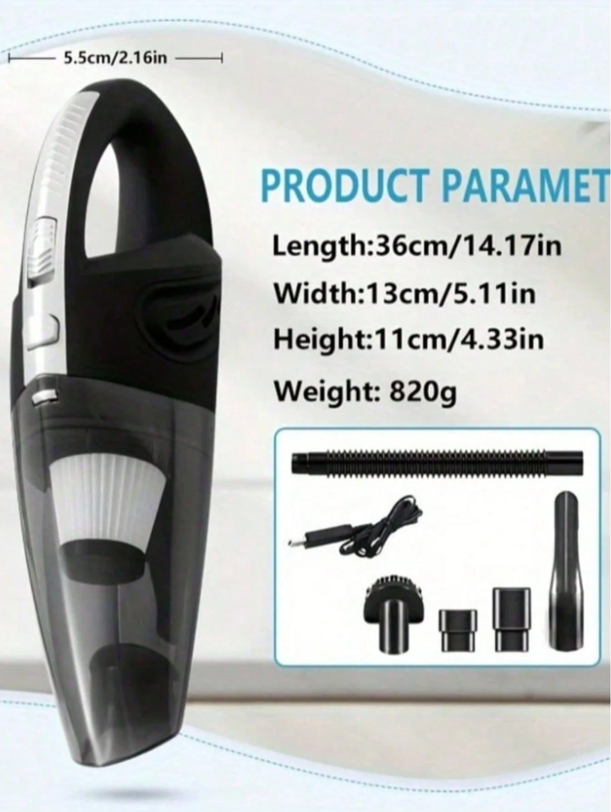 LEVIATECH Cordless Handheld Vacuum Cleaner – Rechargeable Wet & Dry Mini Vacuum