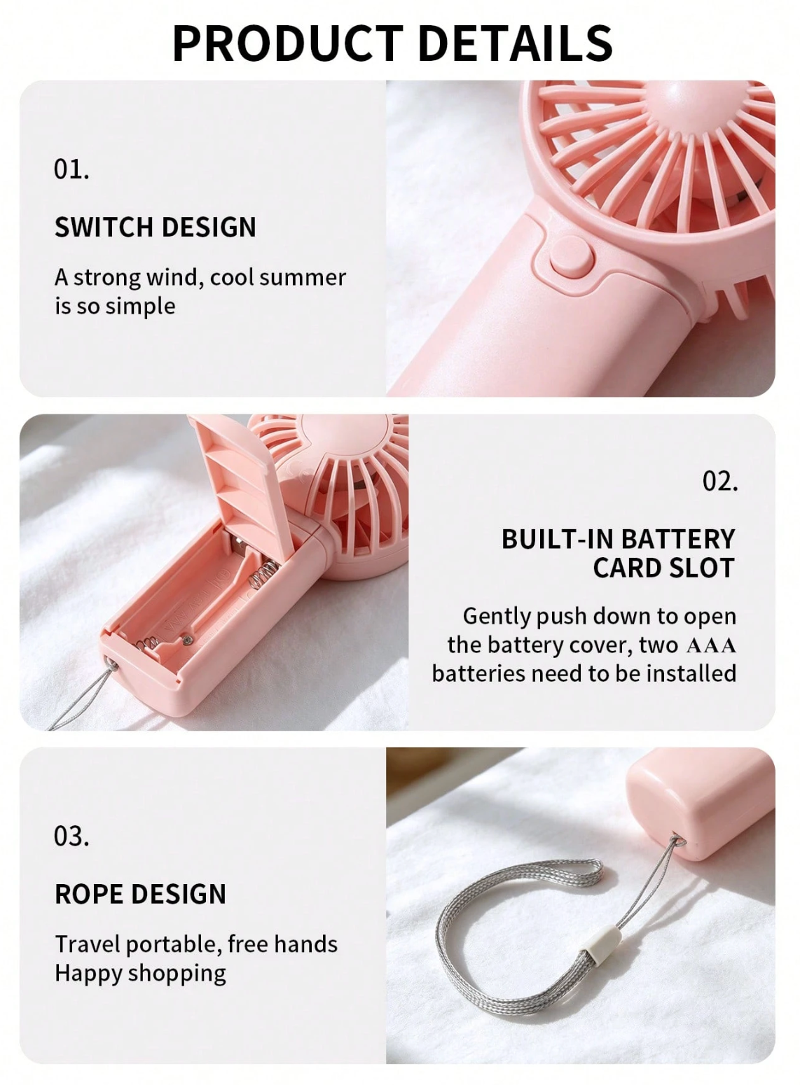 Portable Handheld Fan