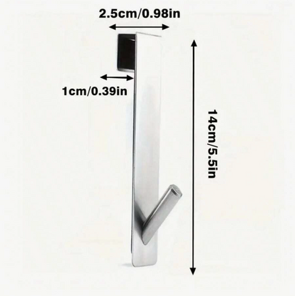 2-Piece Frameless Glass Shower Door Hooks