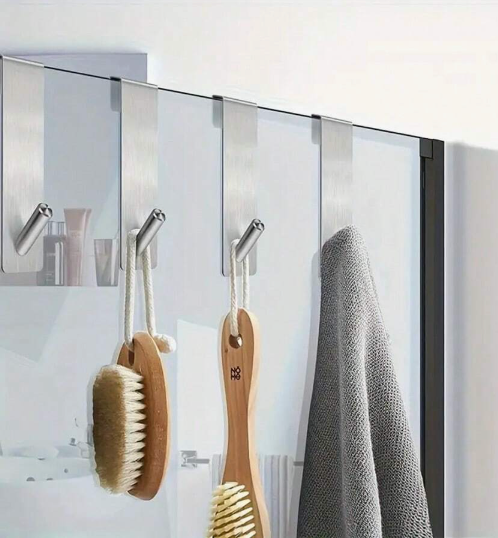 2-Piece Frameless Glass Shower Door Hooks