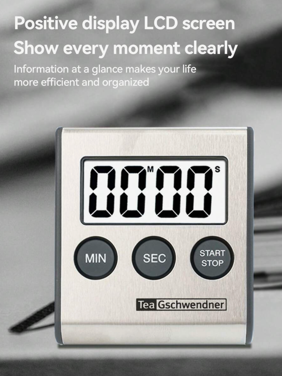 Stainless Steel Kitchen Timer – Magnetic Digital Cooking Timer with Stand