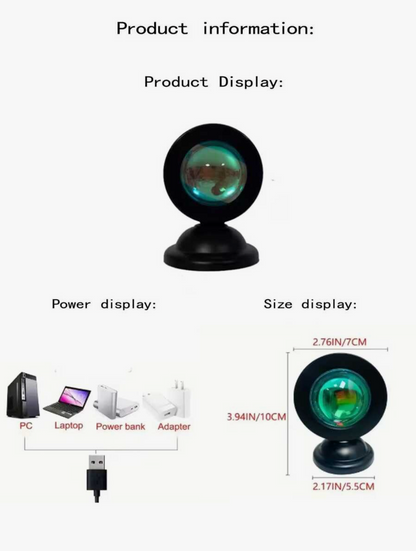 LED Sunset Projection Lamp
