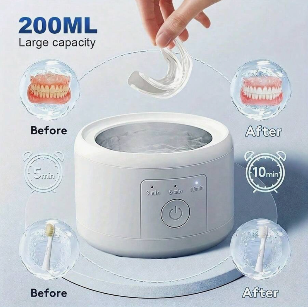 Ultrasonic Cleaner – 3-Mode Digital Cleaning Machine with Timer for Jewellery & Dental Accessories