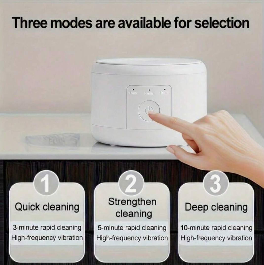 Ultrasonic Cleaner – 3-Mode Digital Cleaning Machine with Timer for Jewellery & Dental Accessories