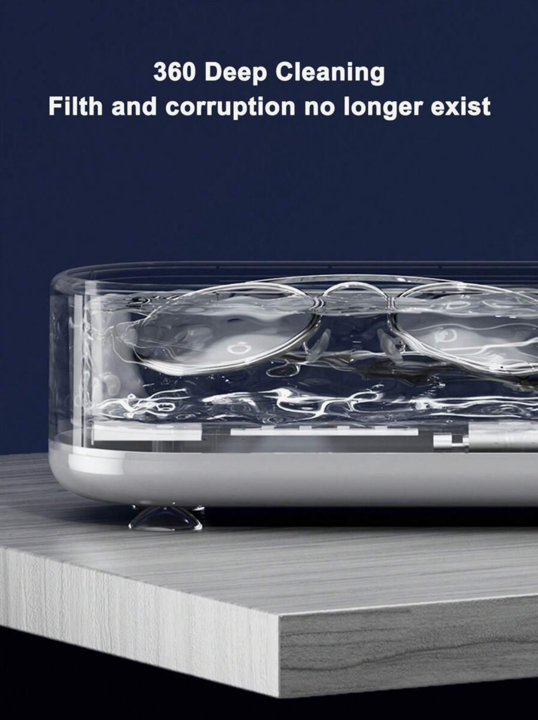 Portable Ultrasonic Cleaner – USB Type-C Vibration Cleaner for Glasses, Jewellery & Small Items