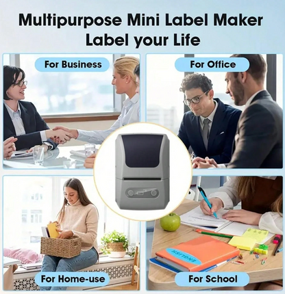 Mini Thermal Label Printer – Bluetooth Portable Inkless Sticker & Label Maker