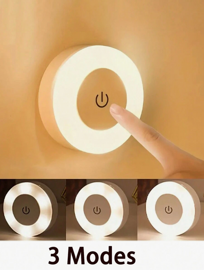 Dimmable LED Touch Night Light – Rechargeable Wireless Cabinet & Wall Light