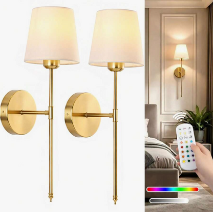 2-Piece Rechargeable Wireless Wall Lamp