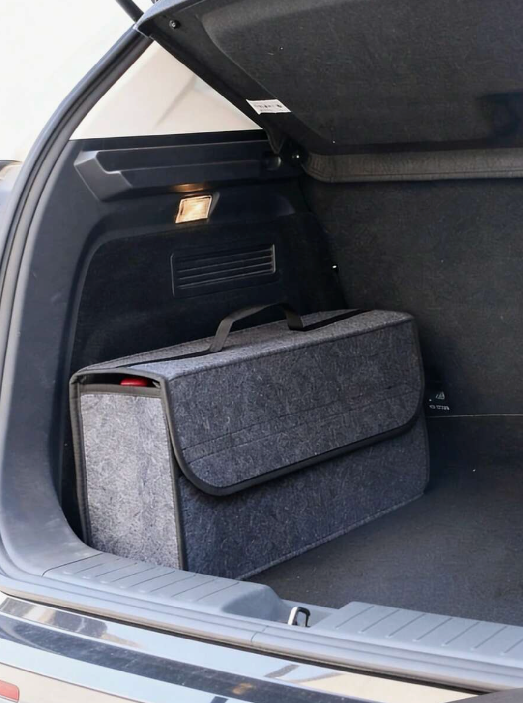 Felt Fabric Foldable Car Trunk Storage Bag – Grey Vehicle Boot Organiser