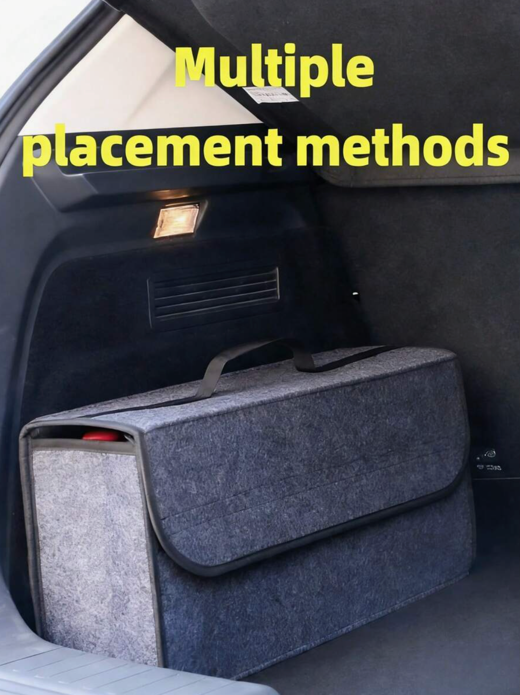 Felt Fabric Foldable Car Trunk Storage Bag – Grey Vehicle Boot Organiser