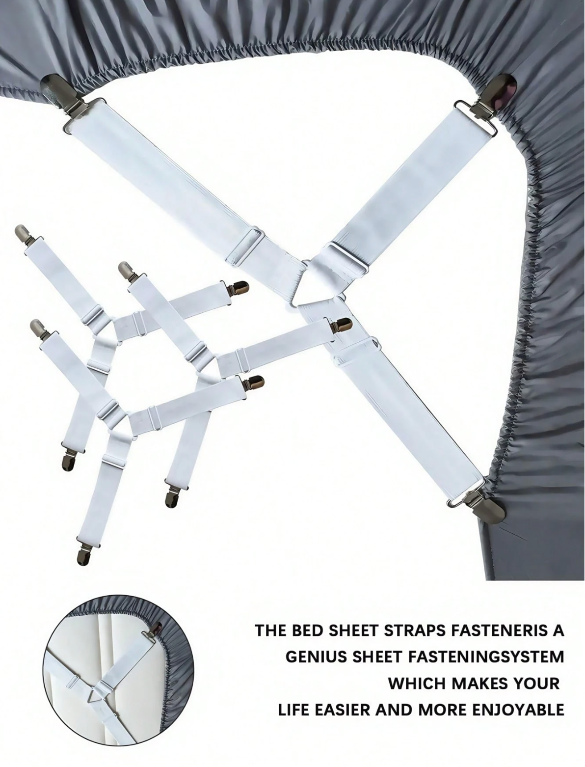 Triangle Quilt Holders – Adjustable Metal Clip Sheet & Quilt Fixing Straps