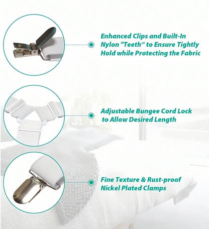 Triangle Quilt Holders – Adjustable Metal Clip Sheet & Quilt Fixing Straps