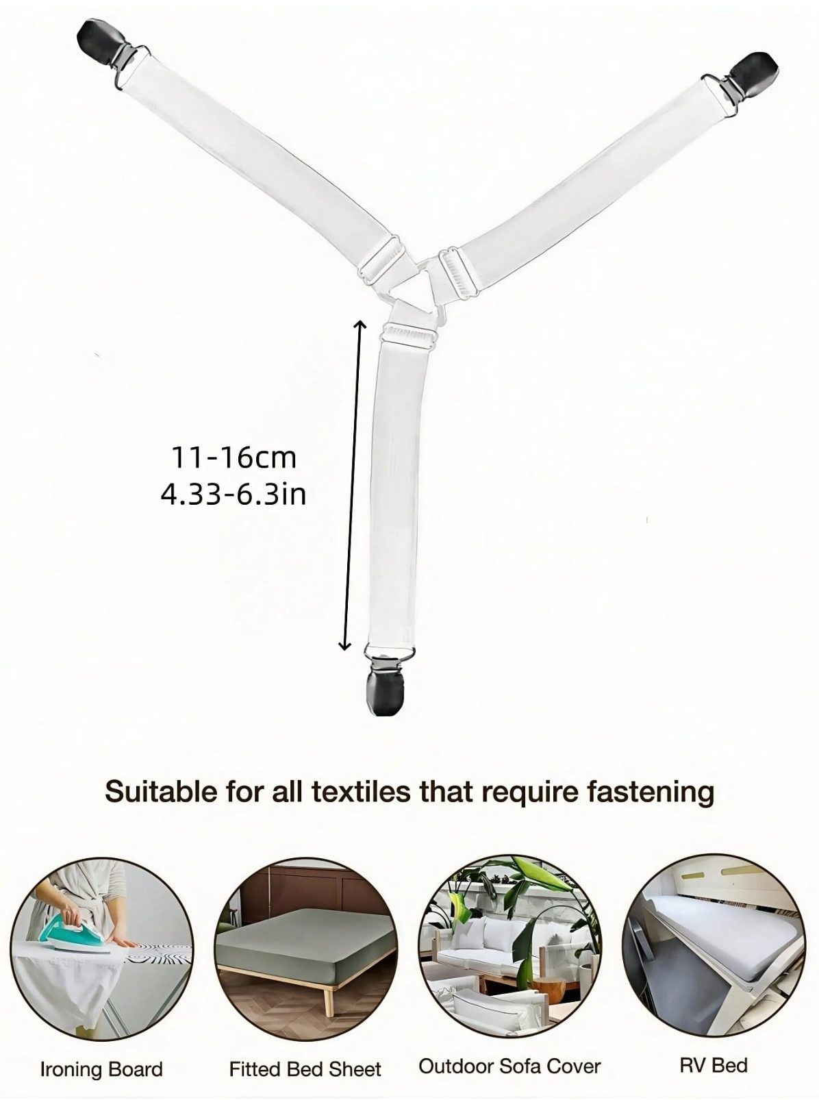Triangle Quilt Holders – Adjustable Metal Clip Sheet & Quilt Fixing Straps