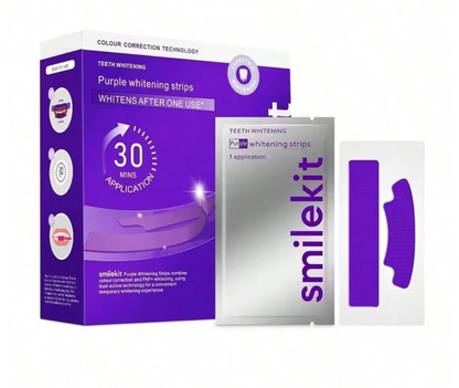 Teeth Whitening Strips – 28-Piece Purple Deep-Cleaning Oral Care Strips