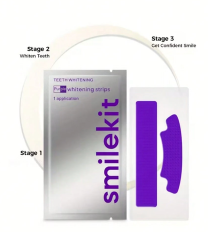Teeth Whitening Strips – 28-Piece Purple Deep-Cleaning Oral Care Strips